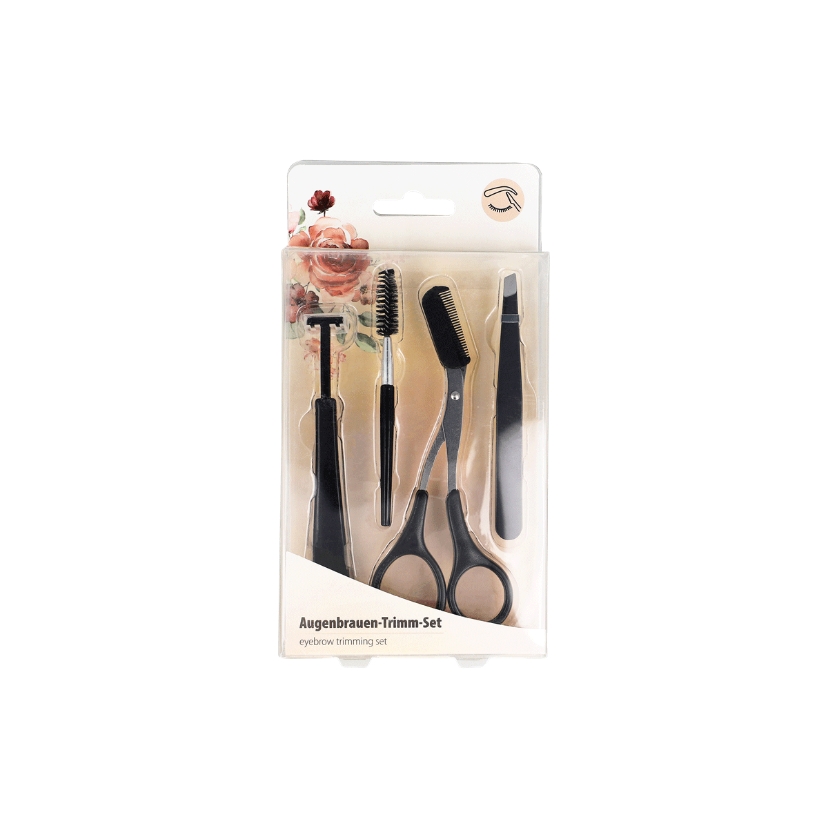 Augenbrauen-Trimm-Set, Werkzeugset Augenbrauen, Schere Augenbrauen, Trimmbürste?, Pinzette Augenbrauen, Augenbrauen-Trimm-Set, Trimmbürsten, Schere, Pinzette, Kosmetikwerkzeug, Augenbrauen-Trimm-Set, Scheren-Set, Wurzelbürste?, Kosmetikwerkzeug, Make-up-Z