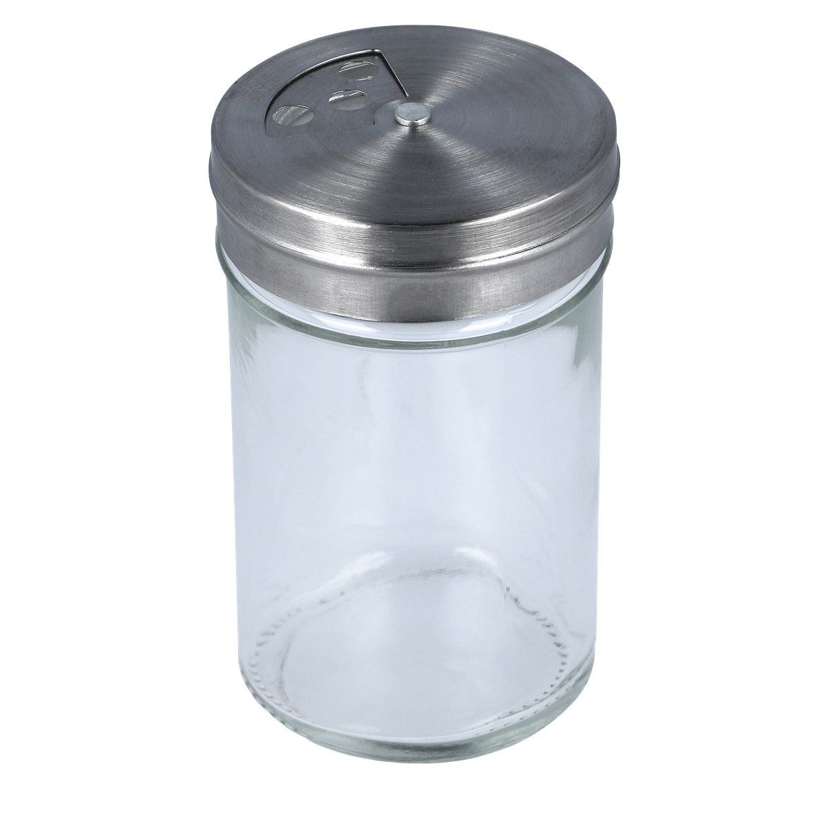 Glasbehälter, Spender, Salz- / Pfeffermühle?, Schüttglas, Metalldeckel, Glasbehälter, Schüttelbecher, Salzstreuer, Metallschraubdeckel, Glasgefäß, Gläser, Schüttgutbehälter, Salz- Pfefferstreuer, Spender, Glasbehälter