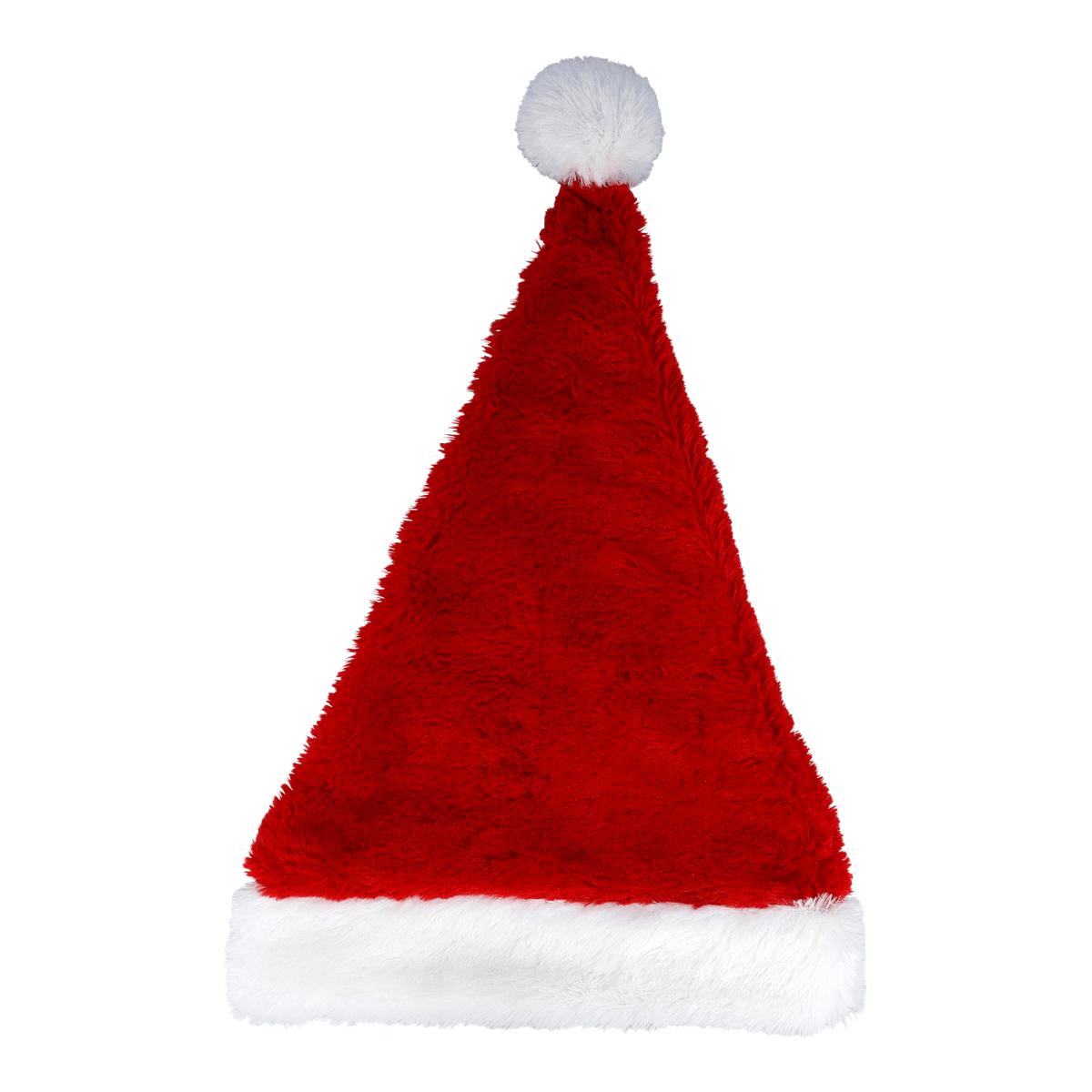 Santa-Hut, roter Hut, Fellkante, weicher Bommel, Weihnachtszubehör