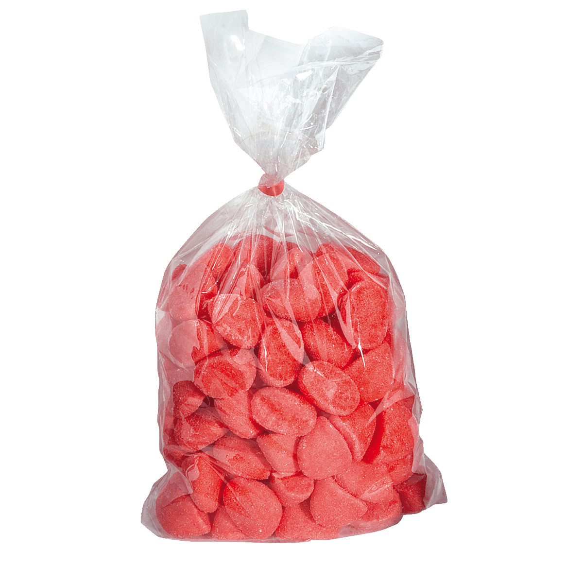 Gummibärchen, Kauartikel, Rot, Himbeerrot, Beutel, Kandiszucker, Zuckerherzen, Herzformen, Rot, Sackverpackung, Produkt, Süßware, Gummibonbon, Rote Farbe, Beutel