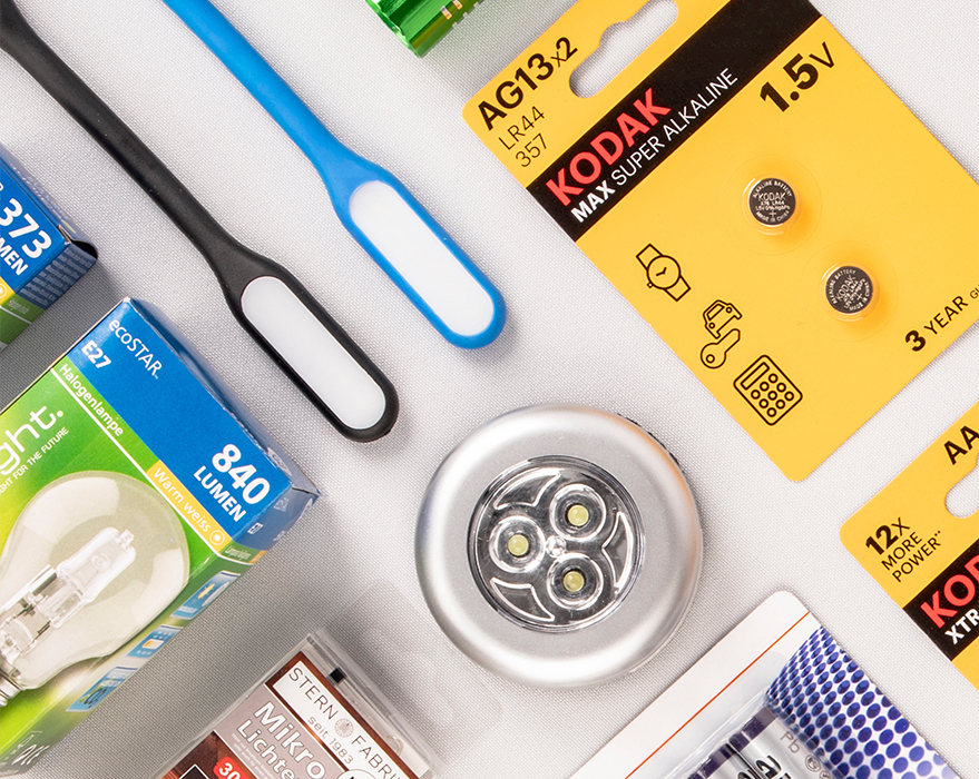 Batterie, LED-Kreis, Bauhaus-Artikel, Kaufkord, Elektronik