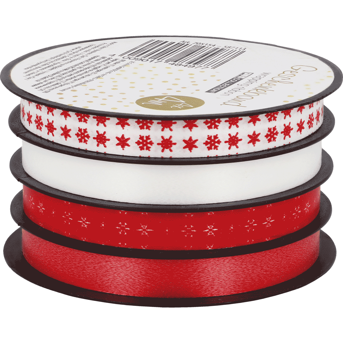 Geschenkband, Schleifenband, Stoffband, Rotes Band, Mit Muster