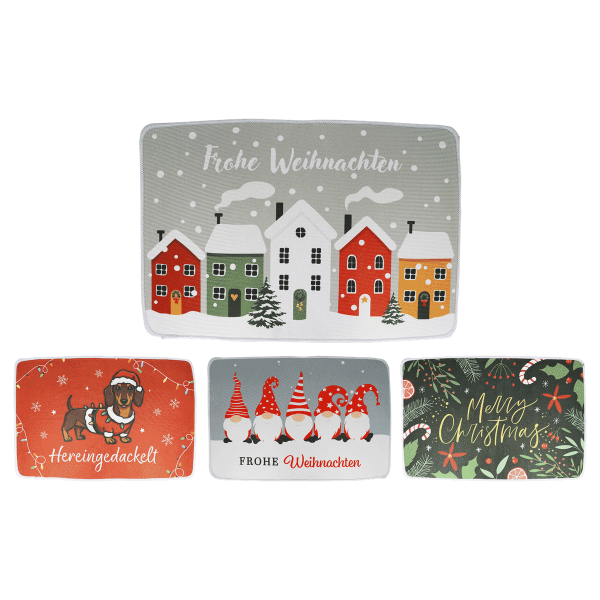 12 x Fußmatte Weihnachten 59x40 cm (12 Stück)
