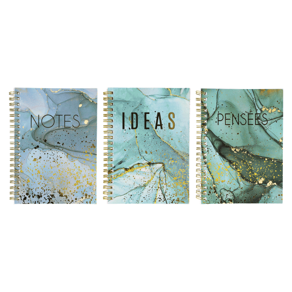 Spiralnotizbuch B6 liniert mit Golddruck