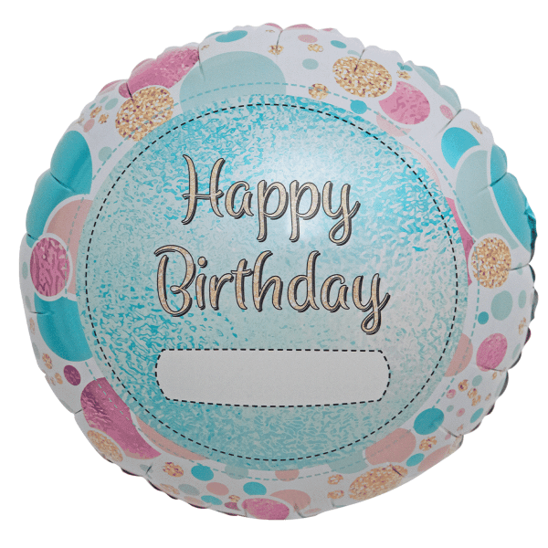 Folienballon Happy Birthday zum Beschriften 18&quot;
