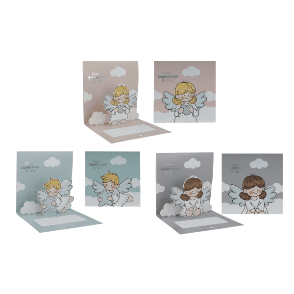 3D Grußkarte SCHUTZENGEL mit Umschlag