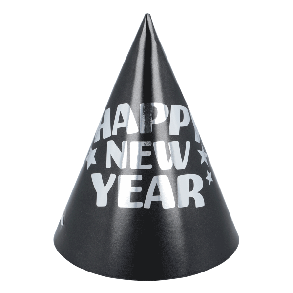 24 x 6er Papier-Partyhut Silvester (144 Stück)