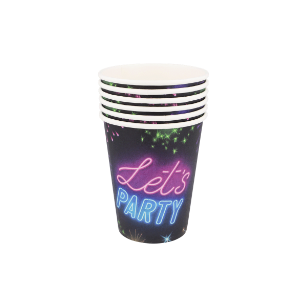 24 x 6er Pappbecher Let&#039;s Party (144 Stück)
