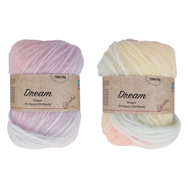 20 x Strickgarn à 50g Dream (1000 Gramm)