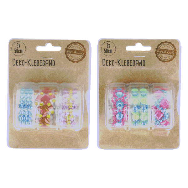 3er Klebeband Deko-Strasssteine