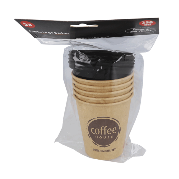 5er Einweg Kaffeebecher TO GO