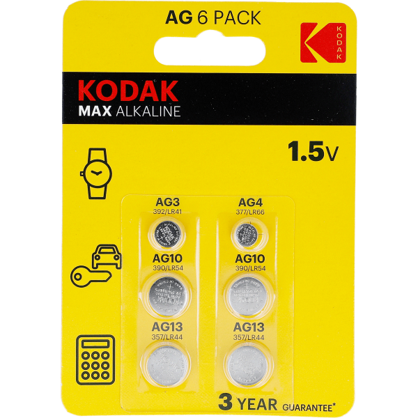 24 x 6er Kodak Knopfzellensortiment (144 Teile)