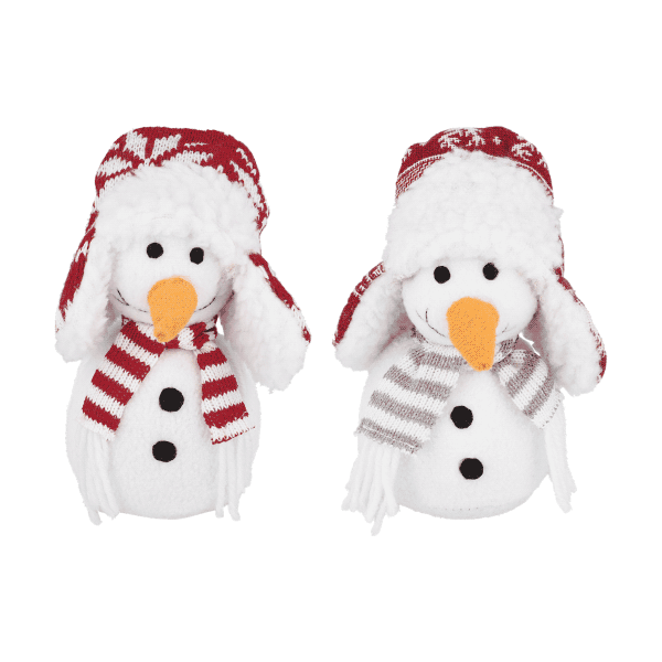 12 x Dekofigur Schneemann mit Mütze (12 Stück)