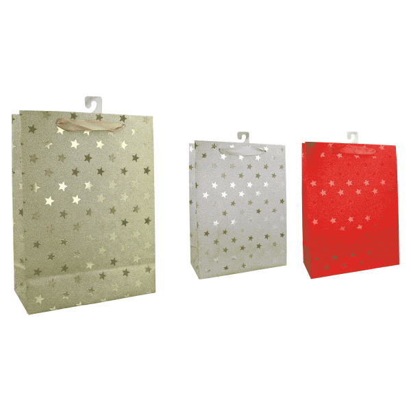 24 x Geschenktaschen Sterne (24 Stück)
