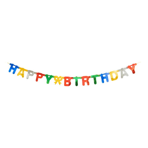 24 x Partykette Happy Birthday (24 Teile)