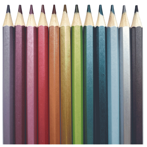 12er Buntstifte METALLIC