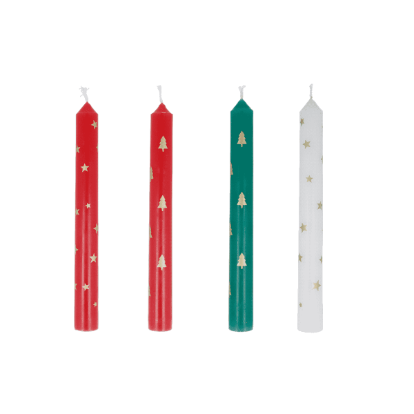 Stabkerze X-Mas mit Motiv