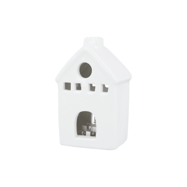 12 x Weißes LED-Haus (12 Stück)