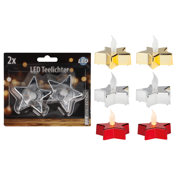 36 x LED-Teelichtersets à 2 Stück (72 Teile)