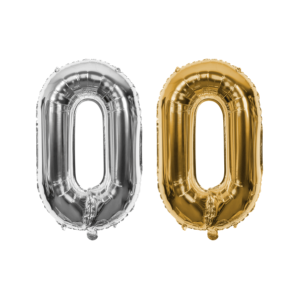 10 x Folienballon Zahl 0 (10 Teile)