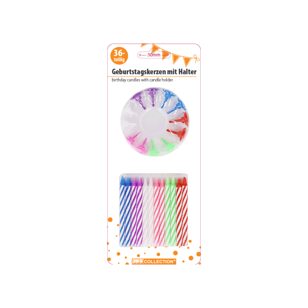 36er Geburtstagskerzen-Set 6 cm