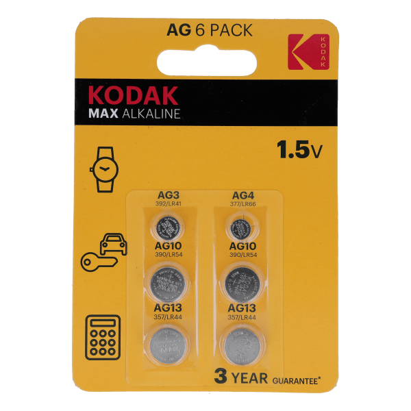 24 x 6er Kodak Knopfzellensortiment (144 Teile)
