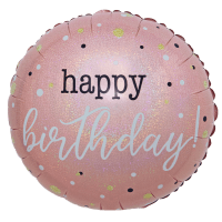 Folienballon Happy Birthday rosa 18