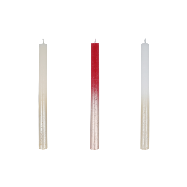 Stabkerze X-Mas mit Goldverlauf