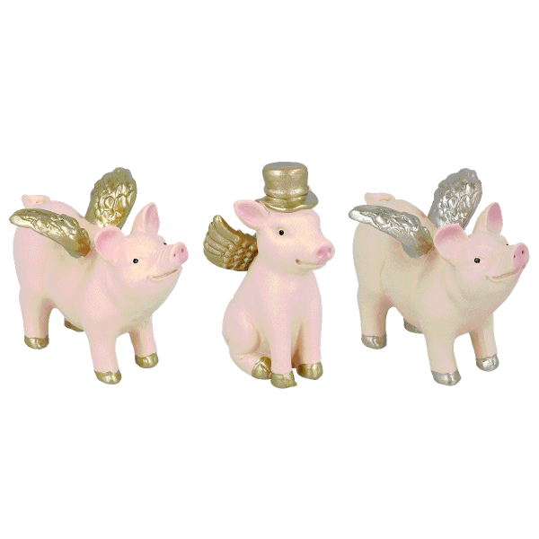 24 x Dekofigur Glücksschwein (24 Stück)