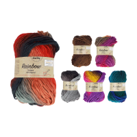 60 x Strickgarn á 50g Rainbow (3000g)