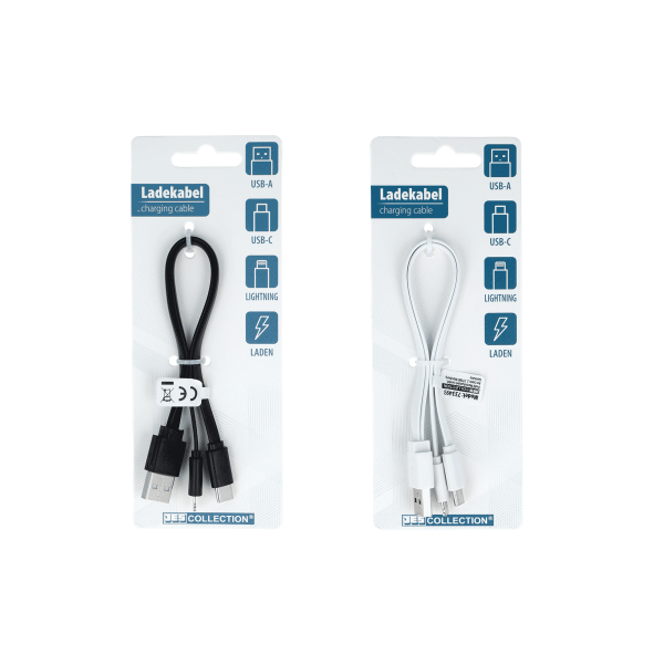 2in1 Ladekabel USB-A auf USB-C/Lightning