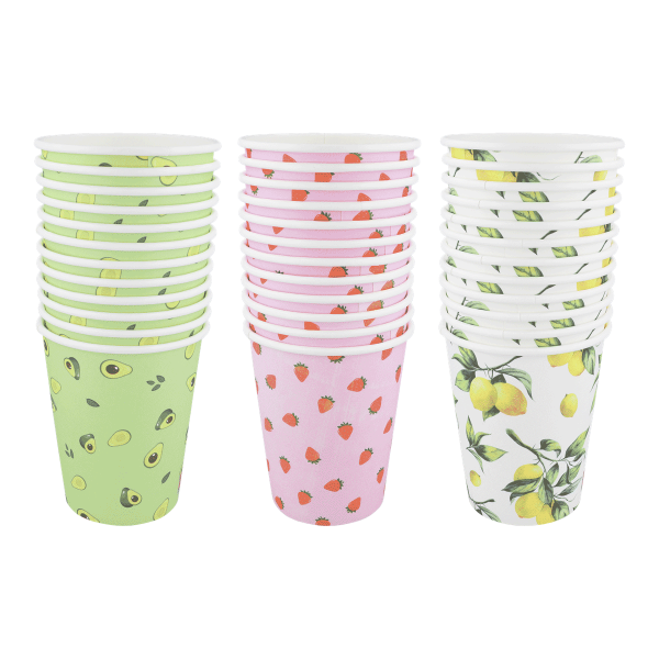 12er Papierbecher FRUITS 250ml