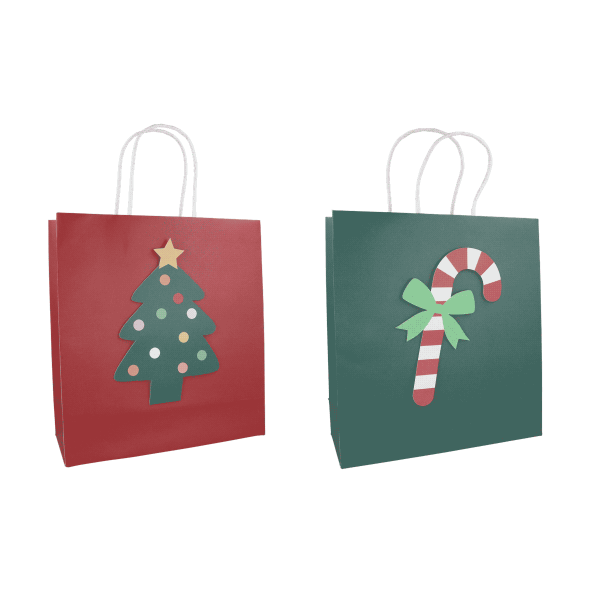 24 x 3D Geschenktasche X-Mas (24 Stück)