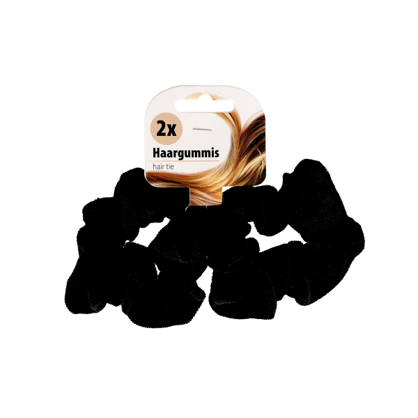 24 x 2er Set Haargummi Samt (48 Teile)