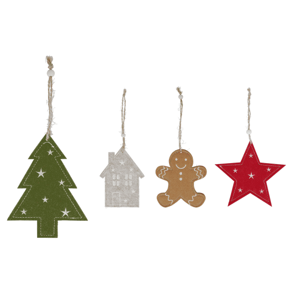 24 x Dekohänger X-Mas 13 cm (24 Stück)