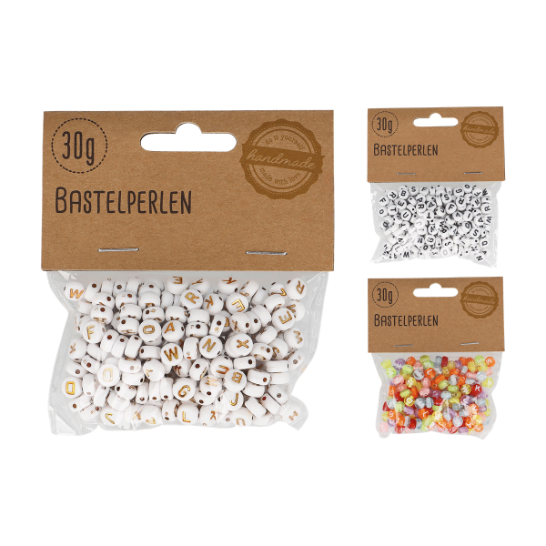 Bastelperlen mit Buchstaben