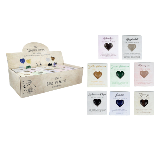 Edelstein Herz in Geschenkbox