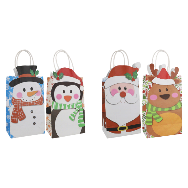 2er Geschenktasche Weihnachtsfigur